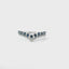 14KT White Gold Diamond and Sapphire Chevron Band