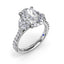 Fana Marquise and Round Half-Moon Shaped Diamond Engagement Ring S4322