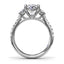 Fana Marquise and Round Half-Moon Shaped Diamond Engagement Ring S4322