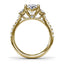 Fana Marquise and Round Half-Moon Shaped Diamond Engagement Ring S4322