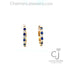 0.80ctw Sapphire & Diamond Hoop Earrings