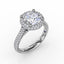 Fana Round Pave Halo Engagement Ring S3276