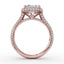 Fana Round Pave Halo Engagement Ring S3276