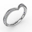 Fana Tapered Shared Prong Chevron Diamond Band 7317
