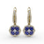 FANA Sapphire and Diamond Cluster Drop Earrings ER1576S
