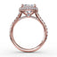 Fana Contemporary Round Diamond Triple Halo Engagement Ring S3275