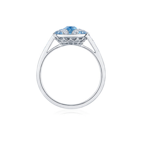 KWIAT Argyle Collection Aquamarine and Diamond Ring R-28115-0-AQUDIA-18KW