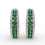 FANA Channel Set Emerald Fashion Hoops ER1348E