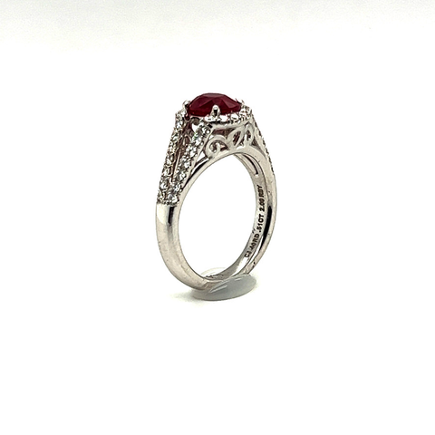 18k 2.05 carat Ruby Split Shank Ring