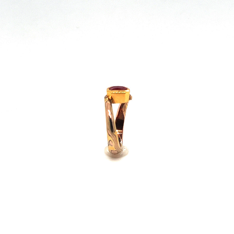 1.50CT EMERALD CUT NATURAL RUBY MOKUME CUSTOM RING