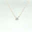 14k Yellow Gold Round Diamond Solitaire Necklace