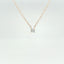 14k Yellow Gold Round Diamond Solitaire Necklace