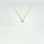 14k Yellow Gold Round Diamond Solitaire Necklace