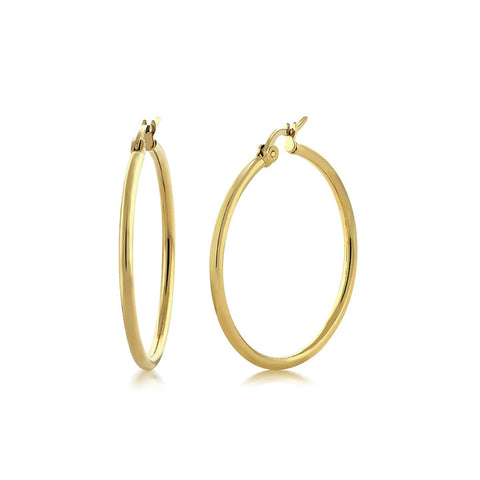 Medium Yellow Gold Hoops