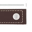 21mm Dark Brown Calf leather strap w/ white stitching and brushed rivets