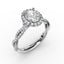 Fana Oval Halo with Diamond Twist Shank 3111
