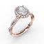 Fana Oval Halo with Diamond Twist Shank 3111