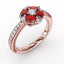 FANA Floral Ruby and Diamond Ring R1536R