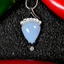 17.03CT CHALCEDONY AND DIAMOND PENDANT