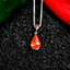3.01CT Orange Sapphire Custom Pendant