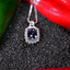 3.89CT NATURAL TANZANITE AND DIAMOND PENDANT