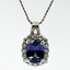 3.89CT NATURAL TANZANITE AND DIAMOND PENDANT