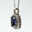 3.89CT NATURAL TANZANITE AND DIAMOND PENDANT