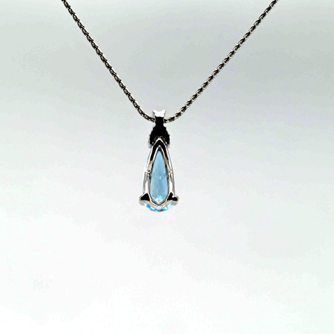 1.58CT Custom 18k Aquamarine Pendant