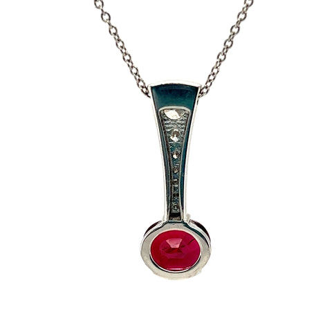 1.78CT RUBY & DIAMOND CUSTOM PENDANT