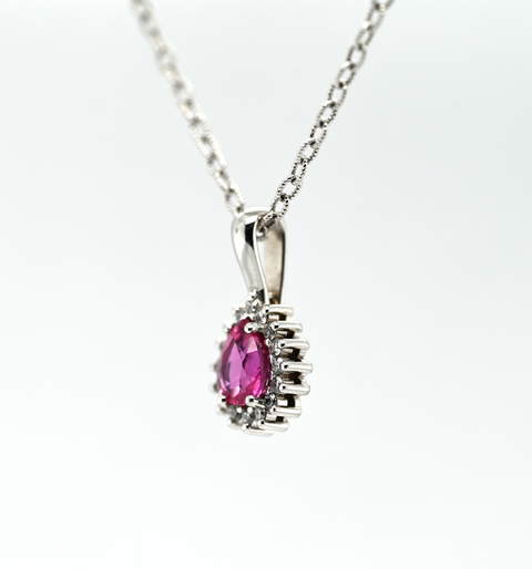 1.41CT SAPPHIRE & DIAMOND CUSTOM PENDANT