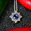 3.53CT Sapphire and Diamond Custom Pendant