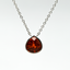 Platinum Custom 5.72ct Orange Sapphire Pendant
