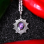 2.11CT PURPLE STAR SAPPHIRE AND DIAMOND CUSTOM PENDANT