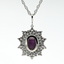 2.11CT PURPLE STAR SAPPHIRE AND DIAMOND CUSTOM PENDANT