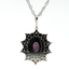 2.11CT PURPLE STAR SAPPHIRE AND DIAMOND CUSTOM PENDANT