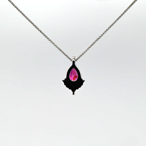 0.99CT RUBY & DIAMOND CUSTOM PENDANT