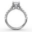 Fana Contemporary Diamond Solitaire Engagement Ring With Hidden Halo 3216