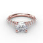 Fana Contemporary Diamond Solitaire Engagement Ring With Hidden Halo 3216