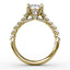 Fana Contemporary Diamond Solitaire Engagement Ring With Hidden Halo 3216