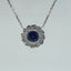 2.14 Ct Ceylon Blue Sapphire and Diamond Custom Pendant