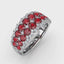 FANA Ruby and Diamond Double Row Ring R1636R