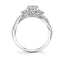 Sylvie Gina Woven Round Three Stone Engagement Ring S1940S
