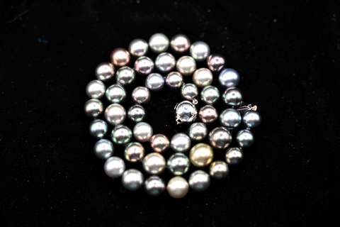 Natural Multi Colored Tahitian Pearl Strand