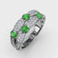 Fana Double Row Emerald and Diamond Ring 1592