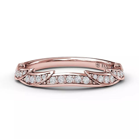 Fana Leaf Motif Diamond Band 3068