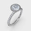 Fana Contemporary Bezel-Set Solitaire Engagement Ring With Diamond Band S3342