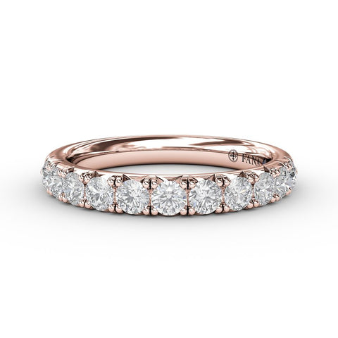 Fana French Pave Set Anniversary Band W6402