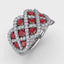You and Me Ruby and Diamond Interweaving Ring 1370