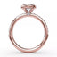 Fana Contemporary Bezel-Set Solitaire Engagement Ring With Diamond Band S3342