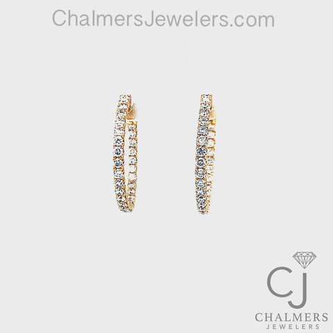 1.75ctw Diamond Hoop Earrings